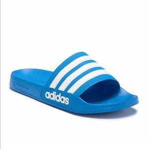 adidas slides light blue